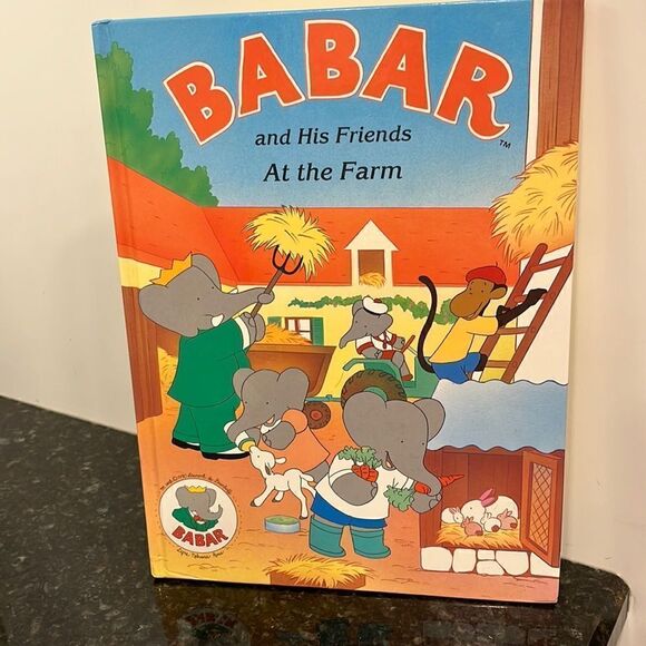 Babar And His Friends At The Farm Hardcover Vintage 90s Cartoon RARE Col… - Picture 1 of 7